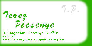 terez pecsenye business card